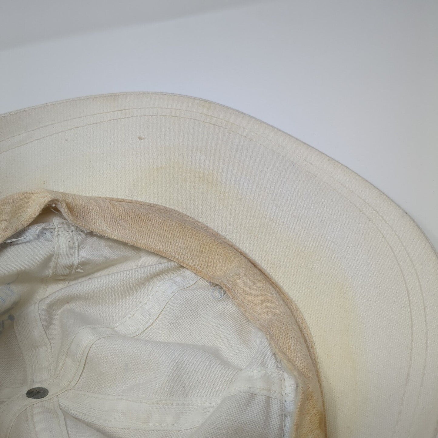 Disney Mickey Mouse Strapback Hat White One Size Adjustable Wide Brim