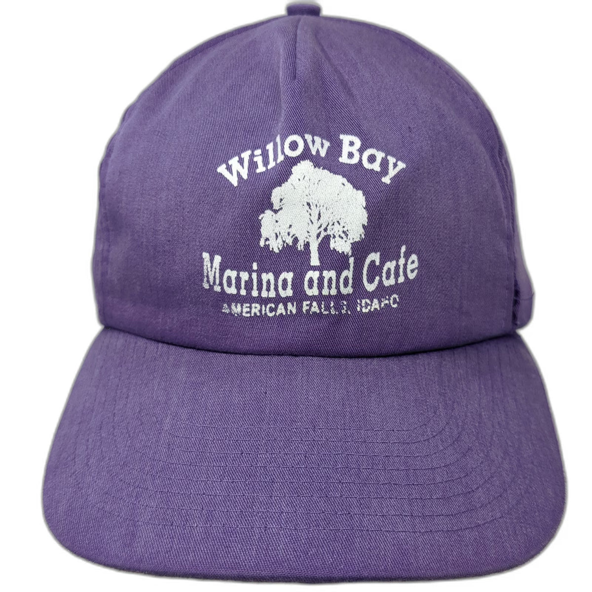 Willow Bay Marina and Cafe Purple 5 Panel One Size Snapback Hat American Falls