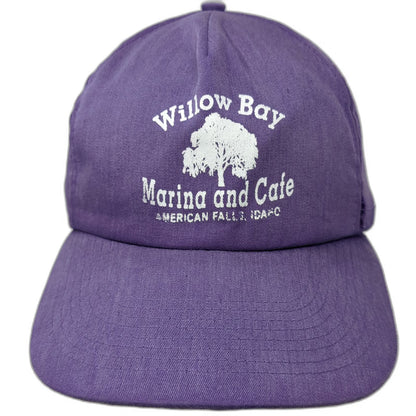 Willow Bay Marina and Cafe Purple 5 Panel One Size Snapback Hat American Falls