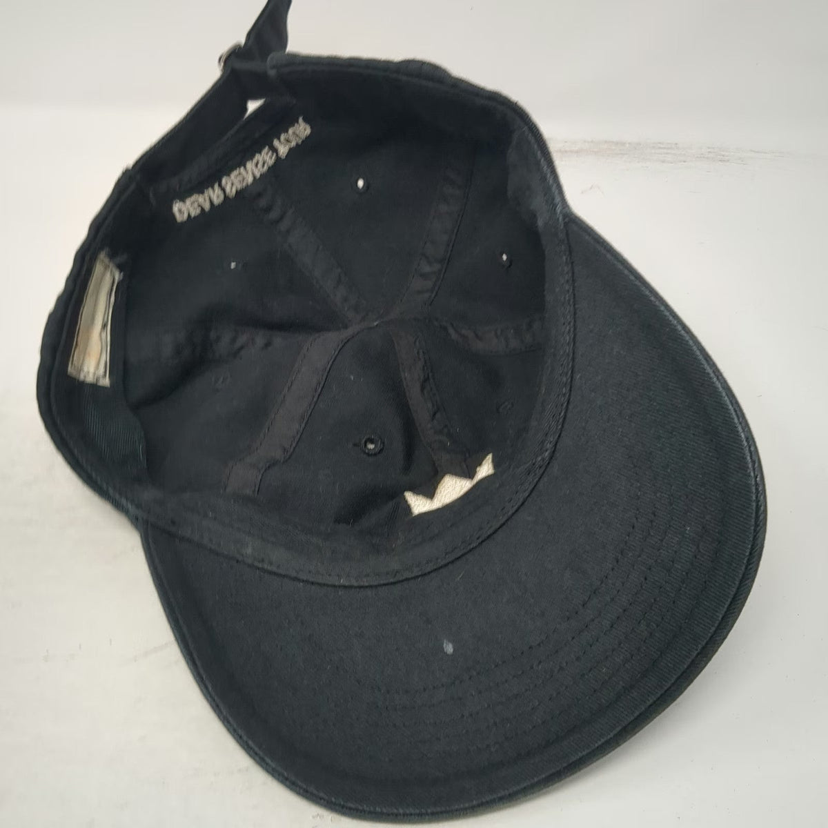 Black Baseball Cap One Size Crown Dear Sense Tour Hat Curved Brim Slideback