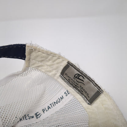 J & L Contracting LLC Strapback Trucker Hat Blue One Size Mesh Back