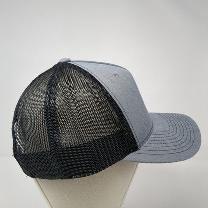 Richardson Snapback Trucker Hat Gray One Size Adjustable Mesh Back 6 Panel