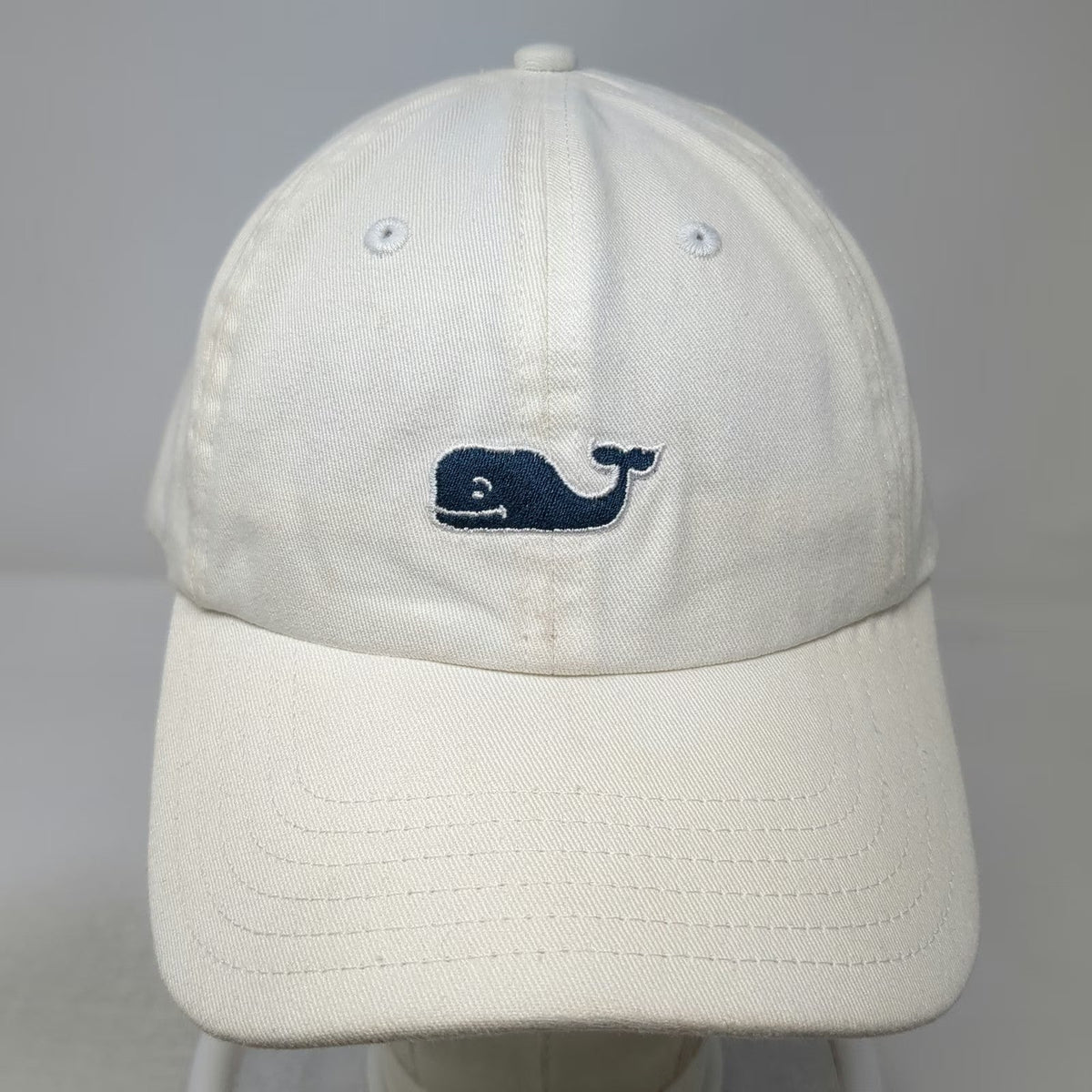 Vineyard Vines Baseball Cap White One Size Whale Logo Embroidered Slideback Hat