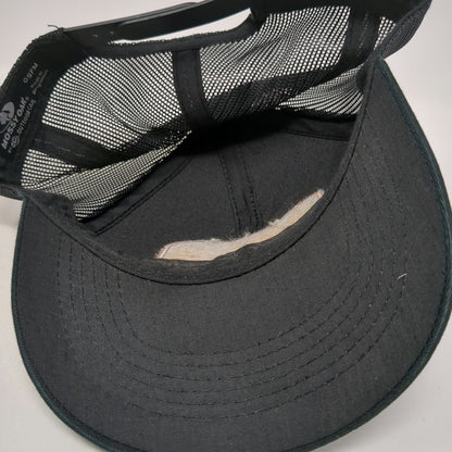 Mossy Oak Trucker Hat Black One Size Snapback Mesh Back Embroidered Logo Patch