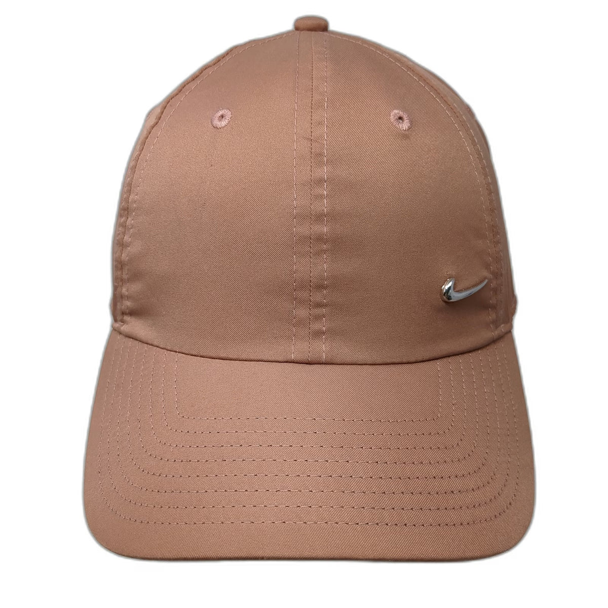 Nike Baseball Cap Brown OSFM Metal Swoosh Heritage86 Adjustable Slideback Hat