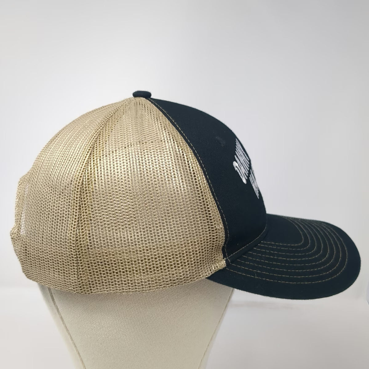 Port Authority Trucker Hat Black Beige One Size Danny Haskells Pub Grill Mesh