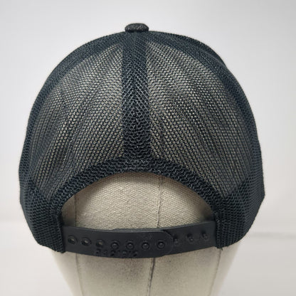 Pacific Headwear Black One Size Trucker Hat Snapback Idahoan Leather Patch