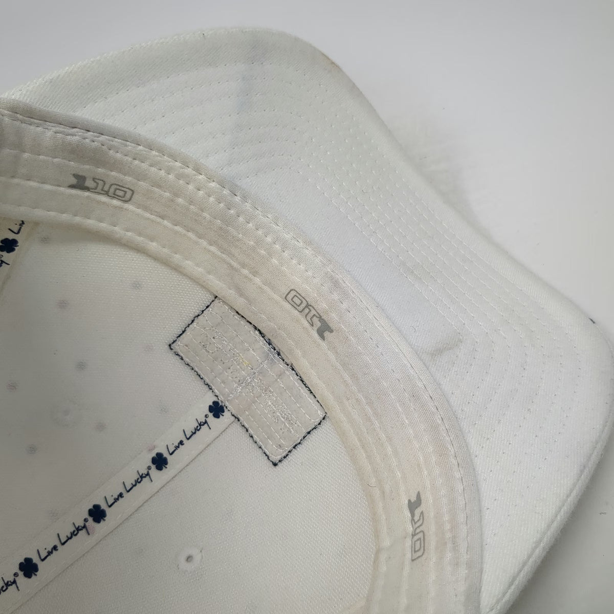 Black Clover America Patch Polka Dot Mesh Back White One Size Baseball Cap Hat