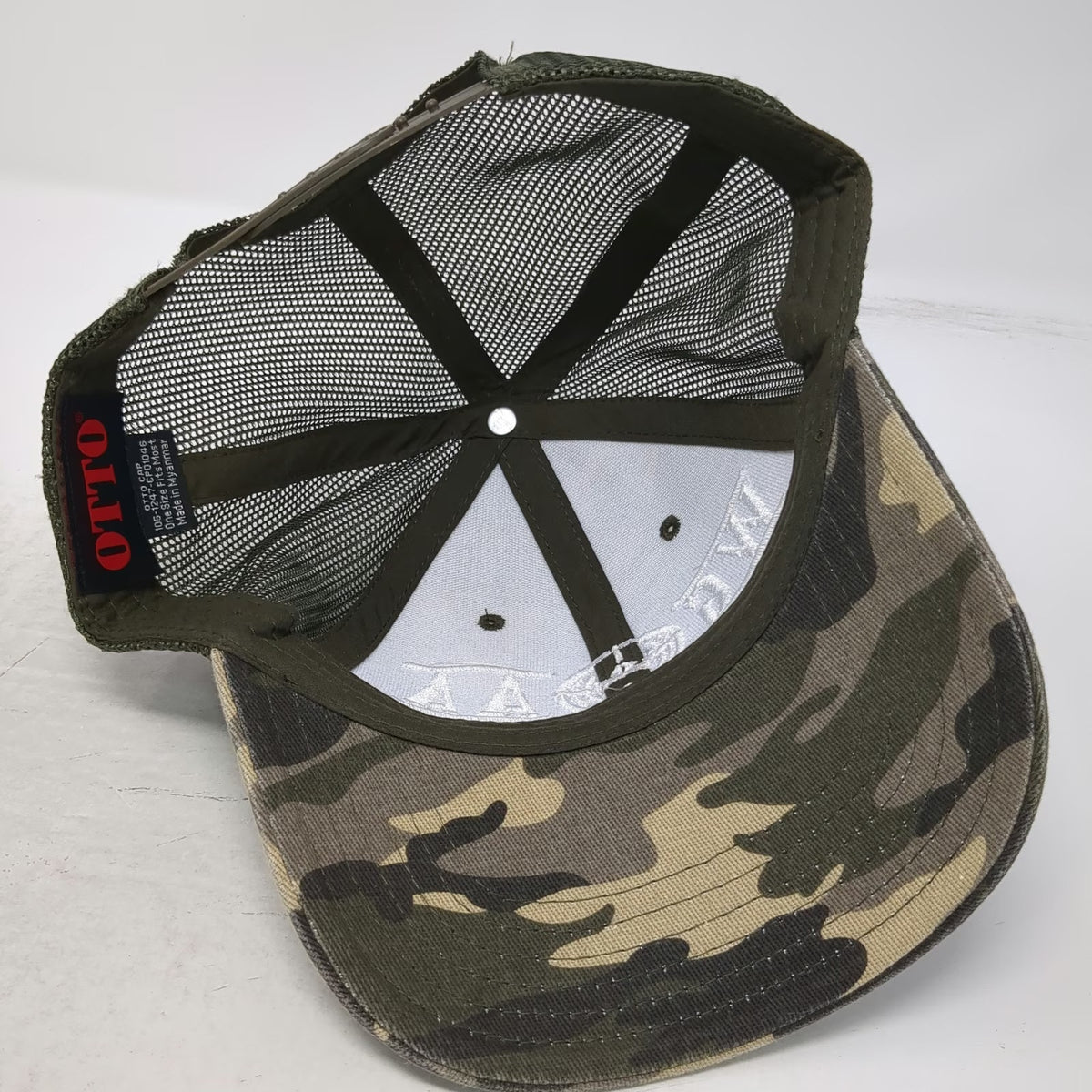 OTTO Trucker Hat Green One Size Camo Snapback WG AA Target Crosshair Crown