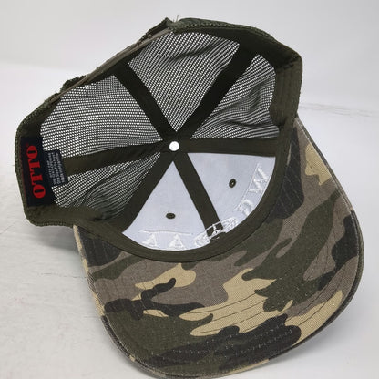 OTTO Trucker Hat Green One Size Camo Snapback WG AA Target Crosshair Crown