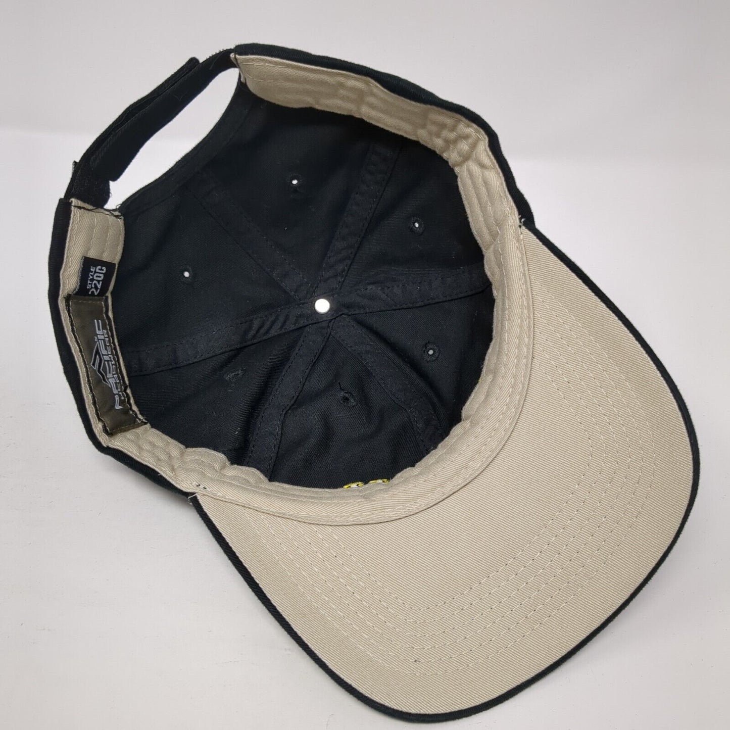 Kendall Strapback Hat Black One Size Adjustable Embroidered Pacific Headwear