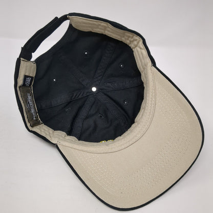 Kendall Strapback Hat Black One Size Adjustable Embroidered Pacific Headwear