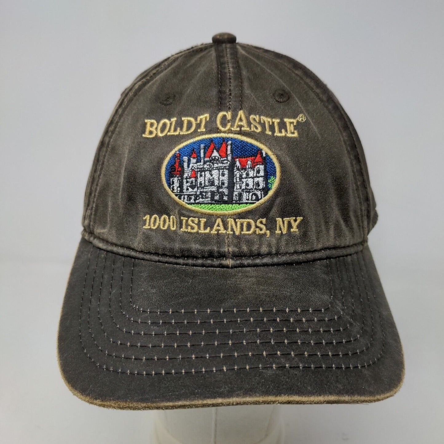 Boldt Castle Men's Strapback Hat Brown Size OSFM Embroidered Logo 1000 Islands