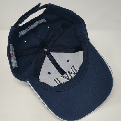 WJ Panthers Strapback Hat Blue One Size Adjustable Embroidered Colorblock