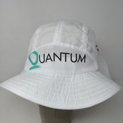 Sebago Men's Wide Brim Sun Hat White Size OS Graphic Quantum Logo Polyester