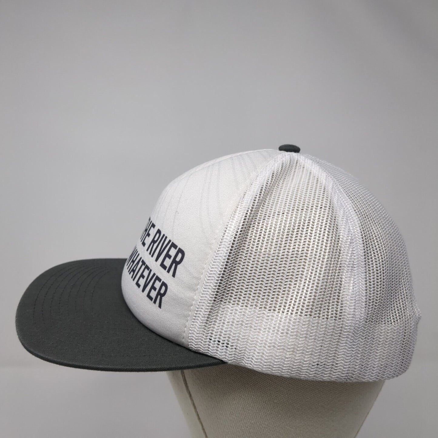 Born on The River Snapback Trucker Hat White OS Adjustable Mesh NRS Moscow Idaho