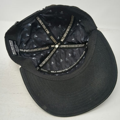 Mile High Spirits Fireside Bourbon Black Baseball Cap One Size Snapback Rope Hat