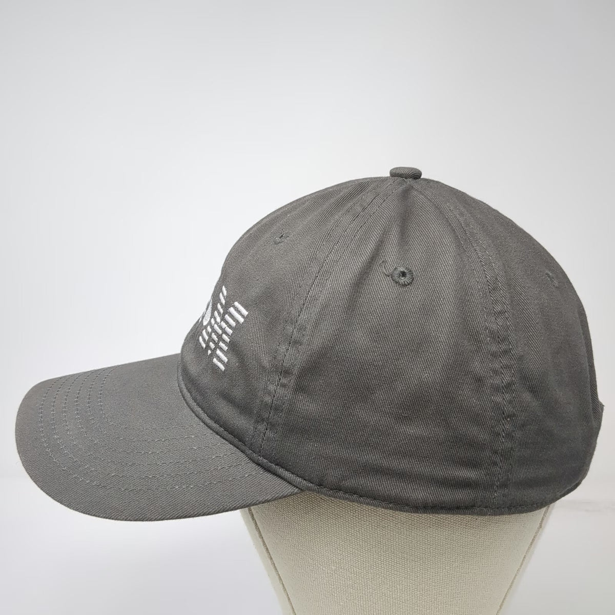 econscious Baseball Cap Gray One Size Eye Bee M Rebus IBM Logo Slideback Hat