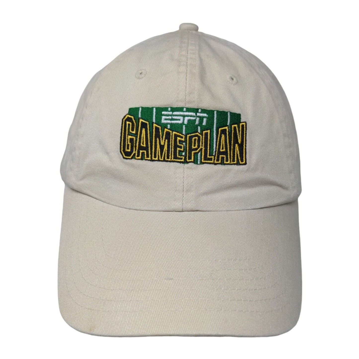 ESPN Game Plan Slideback Hat Tan One Size Adjustable Embroidered 6 Panel