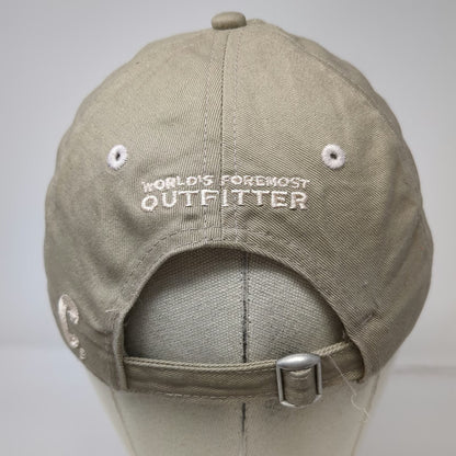Cabela's Baseball Cap Beige One Size Worlds Foremost Outfitter Slideback Hat