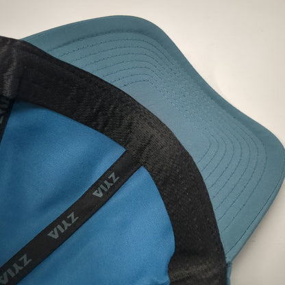 ZYIA Active Trucker Hat Blue One Size Perforated Mesh Snapback Polyester Sport