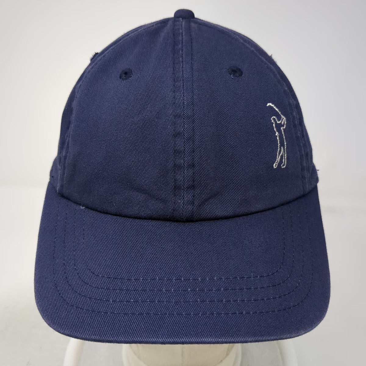 Blue Baseball Cap One Size Golfer Aurum Ceramic Strapback Silver Embroidery Hat