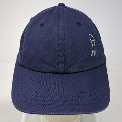 Blue Baseball Cap One Size Golfer Aurum Ceramic Strapback Silver Embroidery Hat