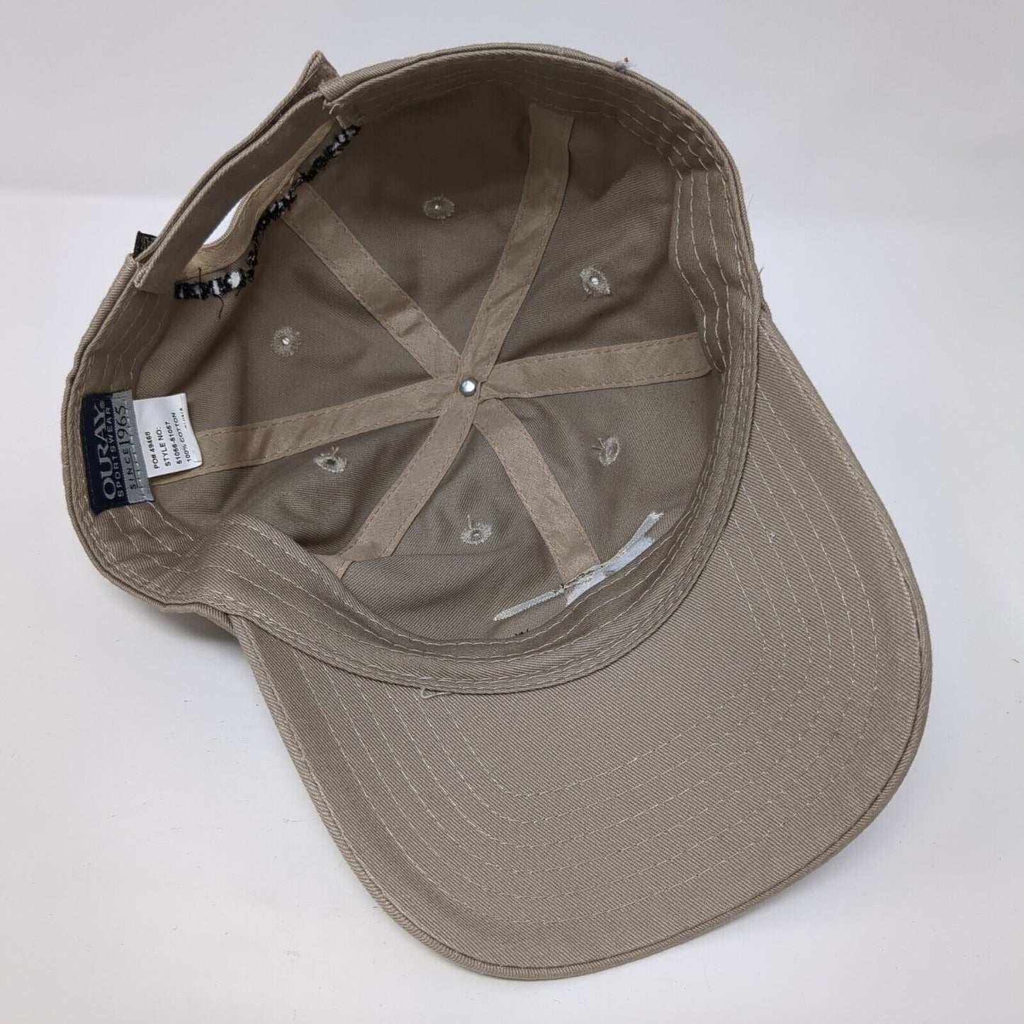 HFF Life Member Strapback Hat Tan One Size Embroidered 6 Panel Ouray