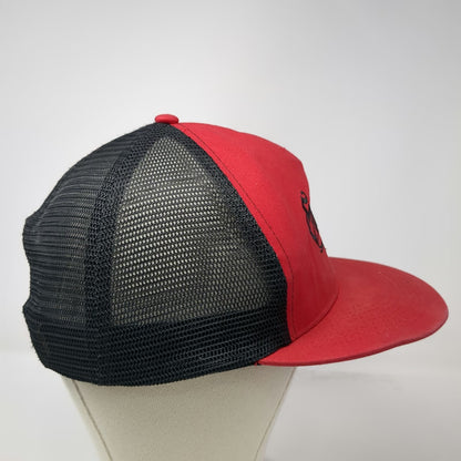 Sick Boy Motorcycles Trucker Hat Red One Size Snapback Mesh Black Embroidered