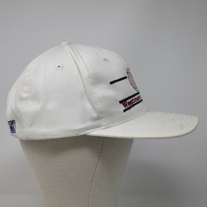 The Game Westmont Volleyball Hat Snapback White One Size Green Underbrim Logo