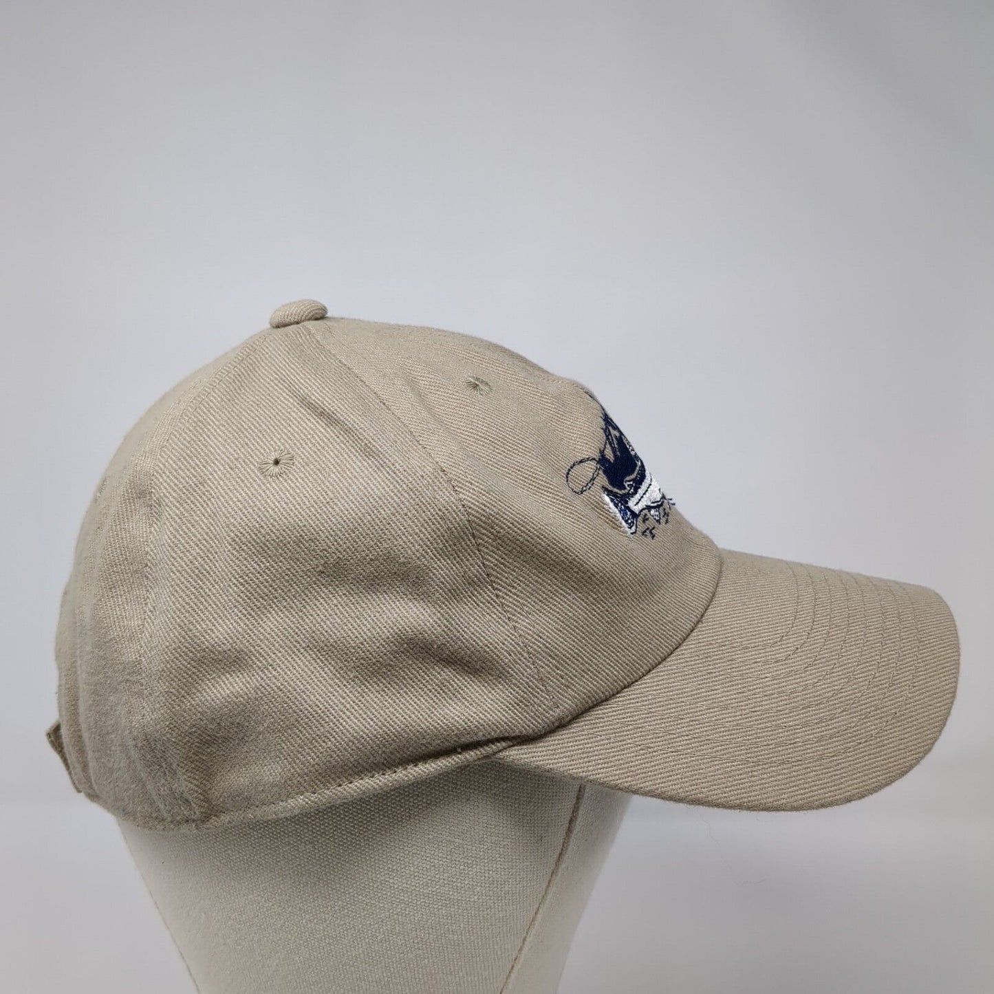 Trout Fish Strapback Hat Tan One Size Adjustable Embroidered 6 Panel Cobra