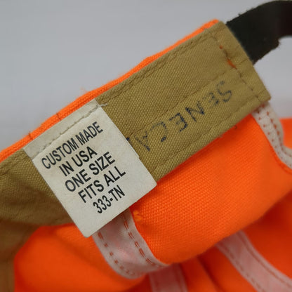 Filson Baseball Cap Orange Brown Strapback Made in USA Hat Hunting Vintage