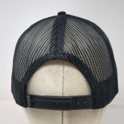 Stone Brewing Ripper Trucker Hat Black One Size Wave Pattern Mesh Snapback Patch