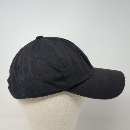 Unbranded Strapback Hat Black One Size Adjustable Outdoor Blank Solid