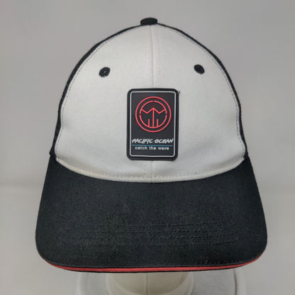 Pacific Ocean Catch The Wave Slideback Trucker Hat Black OS Mesh Back Polinesia