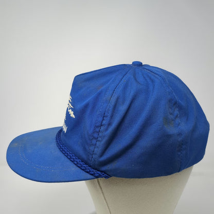 Imperial Trucker Blue One Size Salishan Tree Rope Leather Strapback Hat Vintage