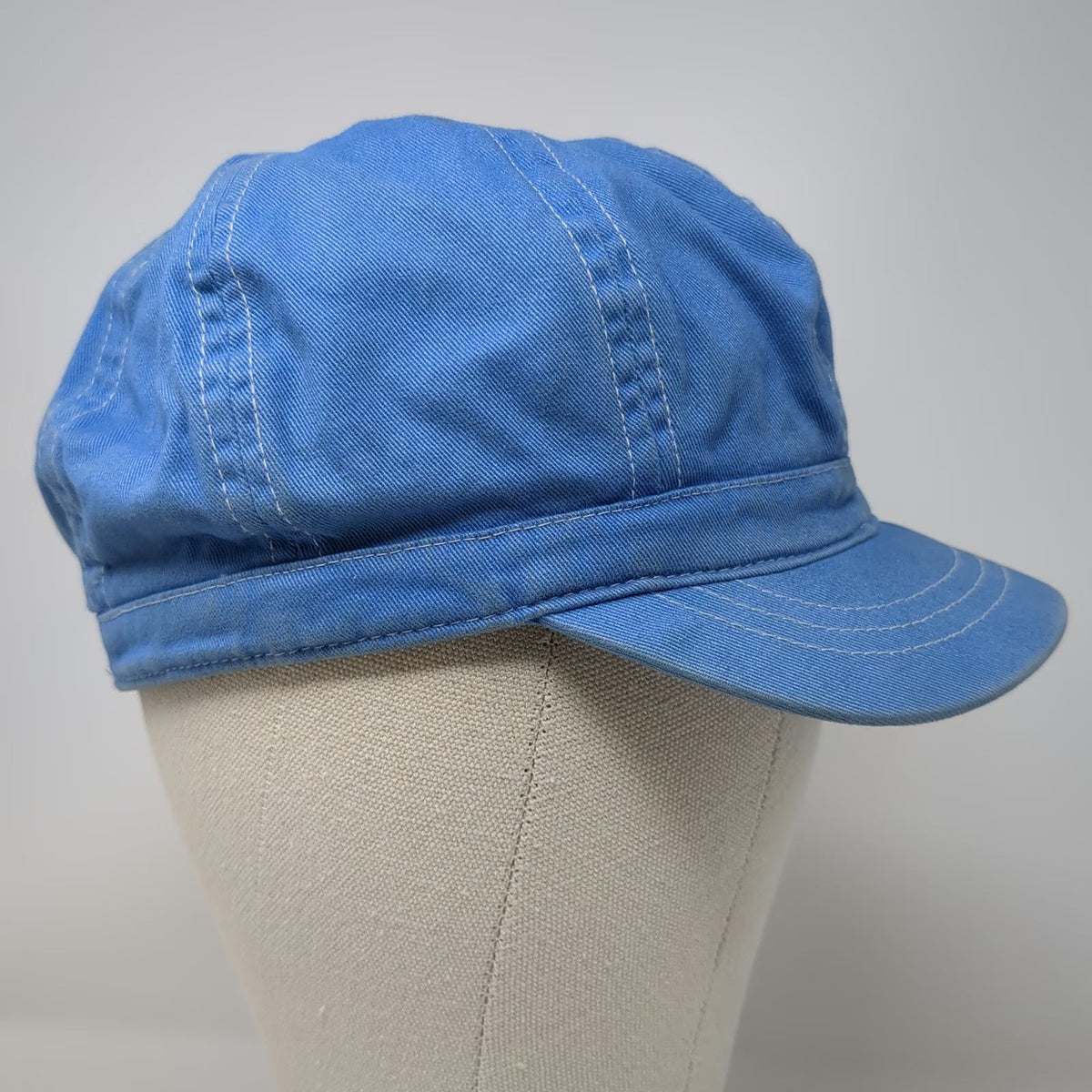 The Children's Place Blue Army Cap One Size Embroidered Hearts Rhinestones Hat