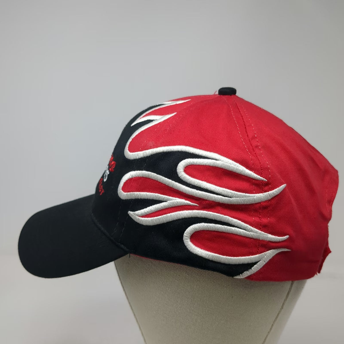 Otto Baseball Cap Black Red One Size Reno 2005 Fly Low Fly Fast Flames Hat