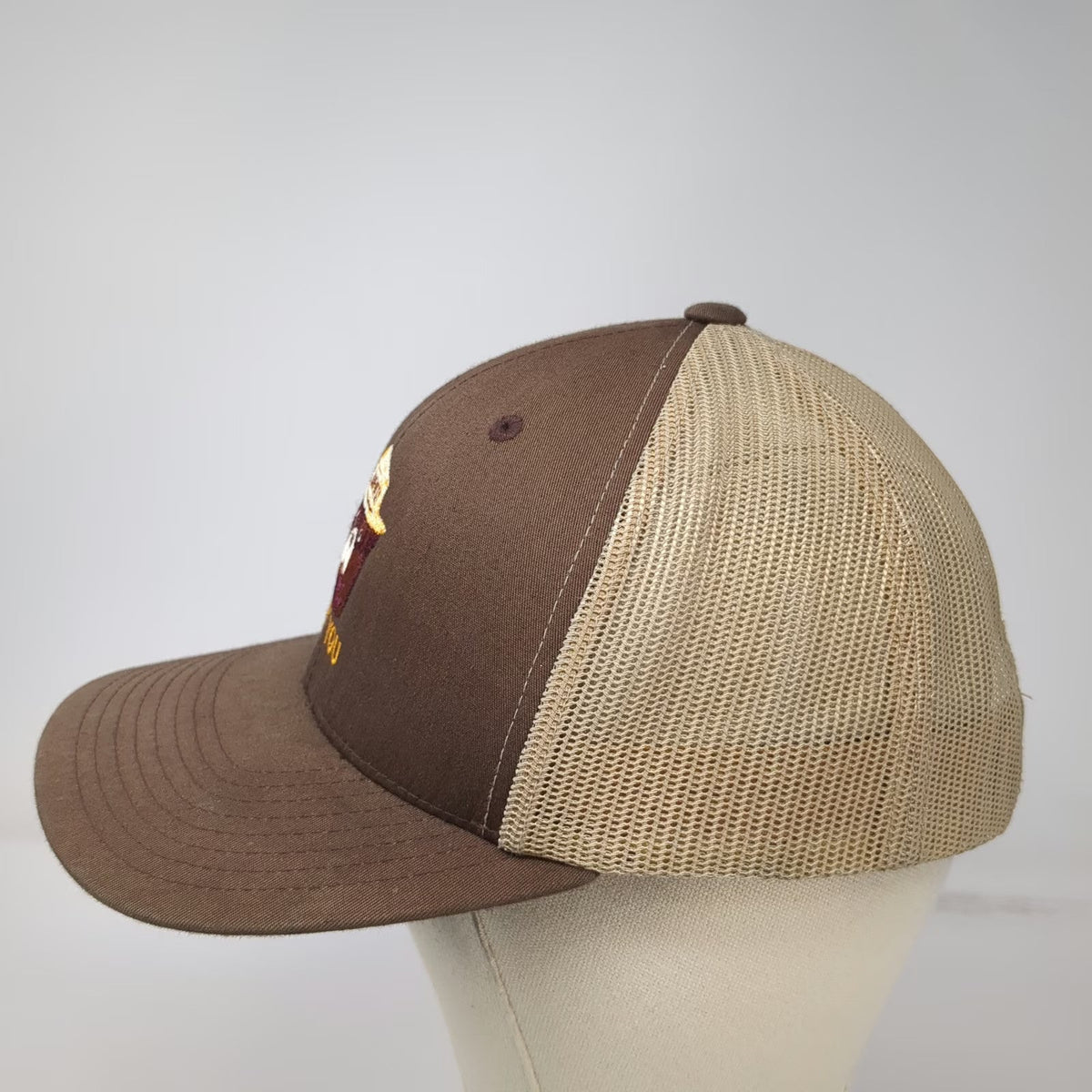 Yupoong Trucker Hat Brown One Size Smokey Bear Only You Mesh Snapback Embroidery