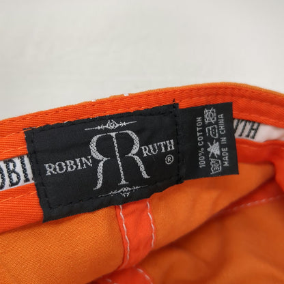 Robin Ruth Baseball Cap Orange One Size Rhinestone A Austin Texas Souvenir Hat