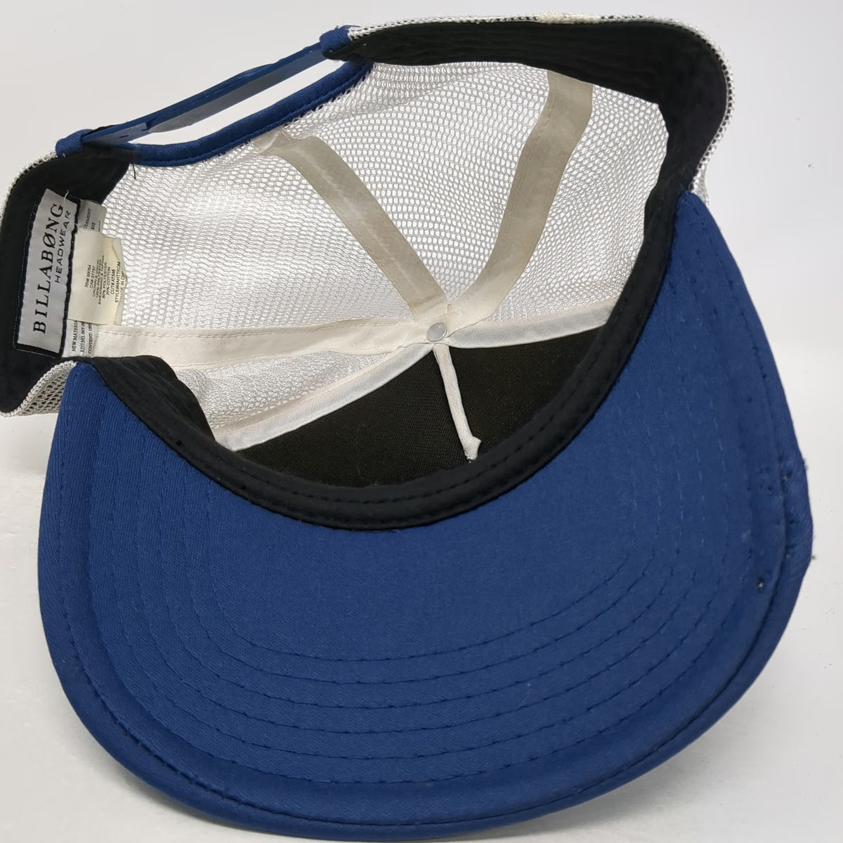 Billabong Trucker Hat Blue White Red One Size Striped Mesh Snapback Foam Front