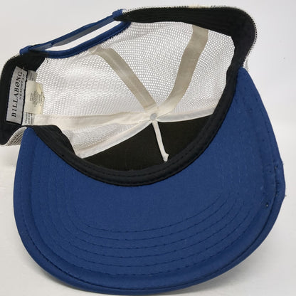 Billabong Trucker Hat Blue White Red One Size Striped Mesh Snapback Foam Front