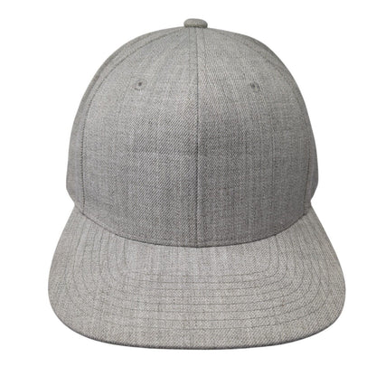 The Classics Yupoong Snapback Hat Gray One Size Adjustable 6 Panel Blank