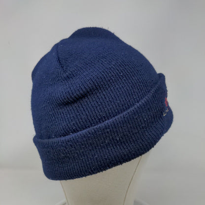 Budweiser Zink Distributing Knit Beanie Hat Blue One Size Embroidered