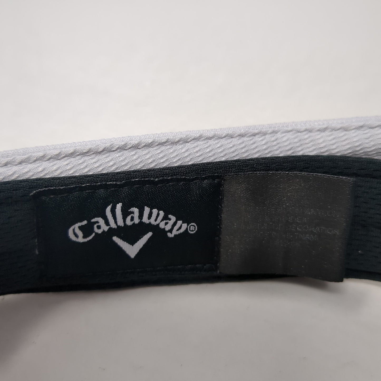 Callaway Strapback Sun Visor Hat White One Size Adjustable Strap Lightweight