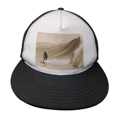 Unbranded Snapback Hat Black One Size Adjustable 6 Panel Vented Holes Polyester