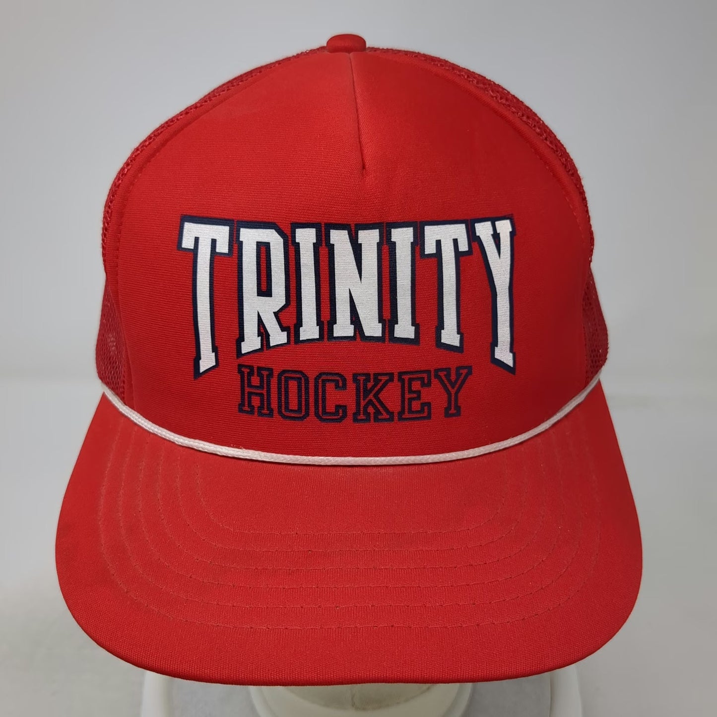 Kenda Trucker Hat Red L White Blue Rope Snapback Mesh 5 Panel Trinity Hockey