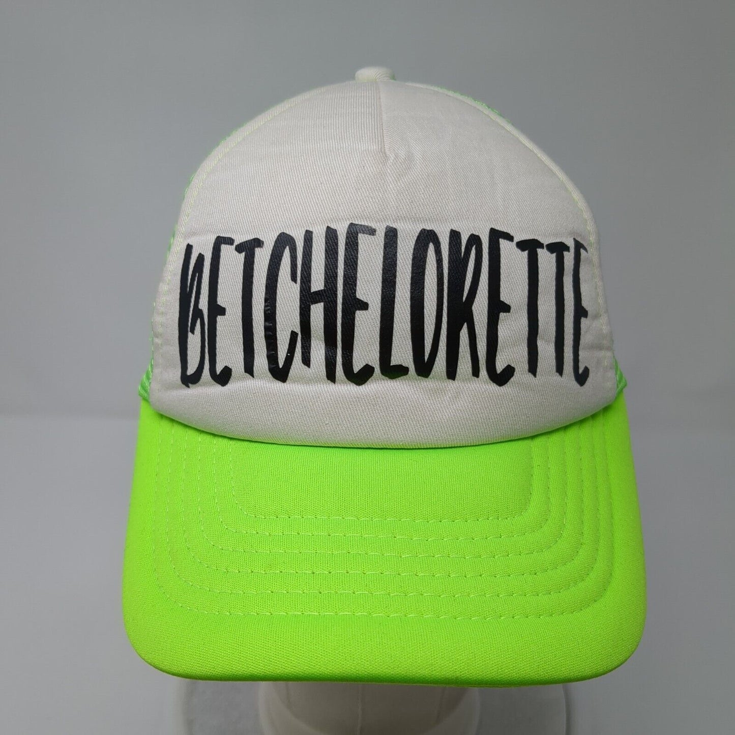 Betchelorette Snapback Trucker Hat Green One Size Adjustable Mesh Back 6 Panel