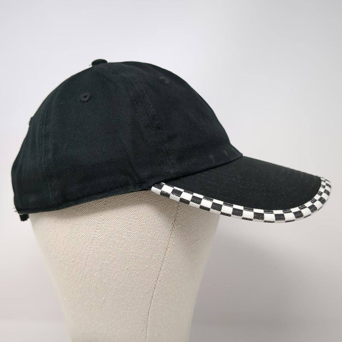 Vans 5 Panel Black One Size Hat Checkered Off The Wall Graphic Slideback