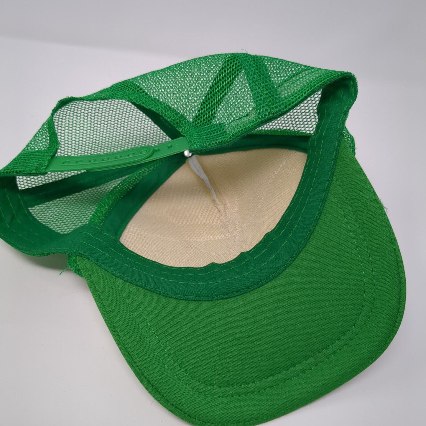 St. Patrick's Day Smiley Face Trucker Hat Green One Size Mesh Back
